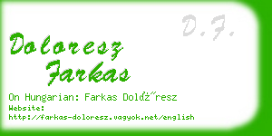 doloresz farkas business card